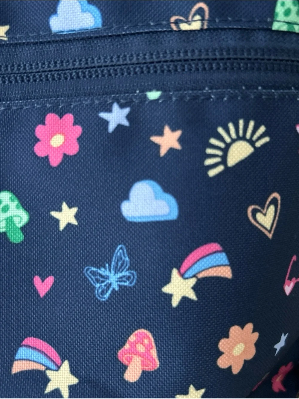 17” JanSport Kids' Navy Rainbow Icons Electric Backpack Like New WOT - Picture 16 of 16